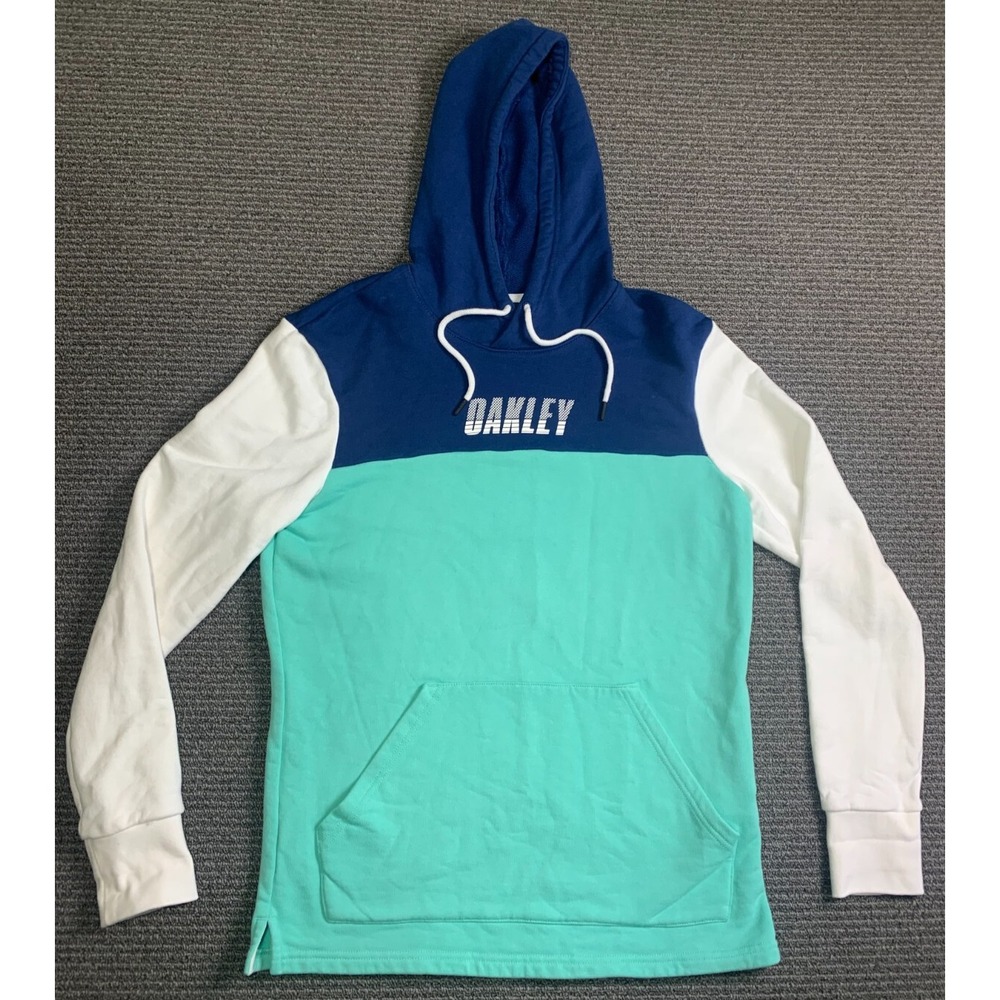 Oakley Hoodie Mens S Blue Green White Thermonuclear Racing Team Logo